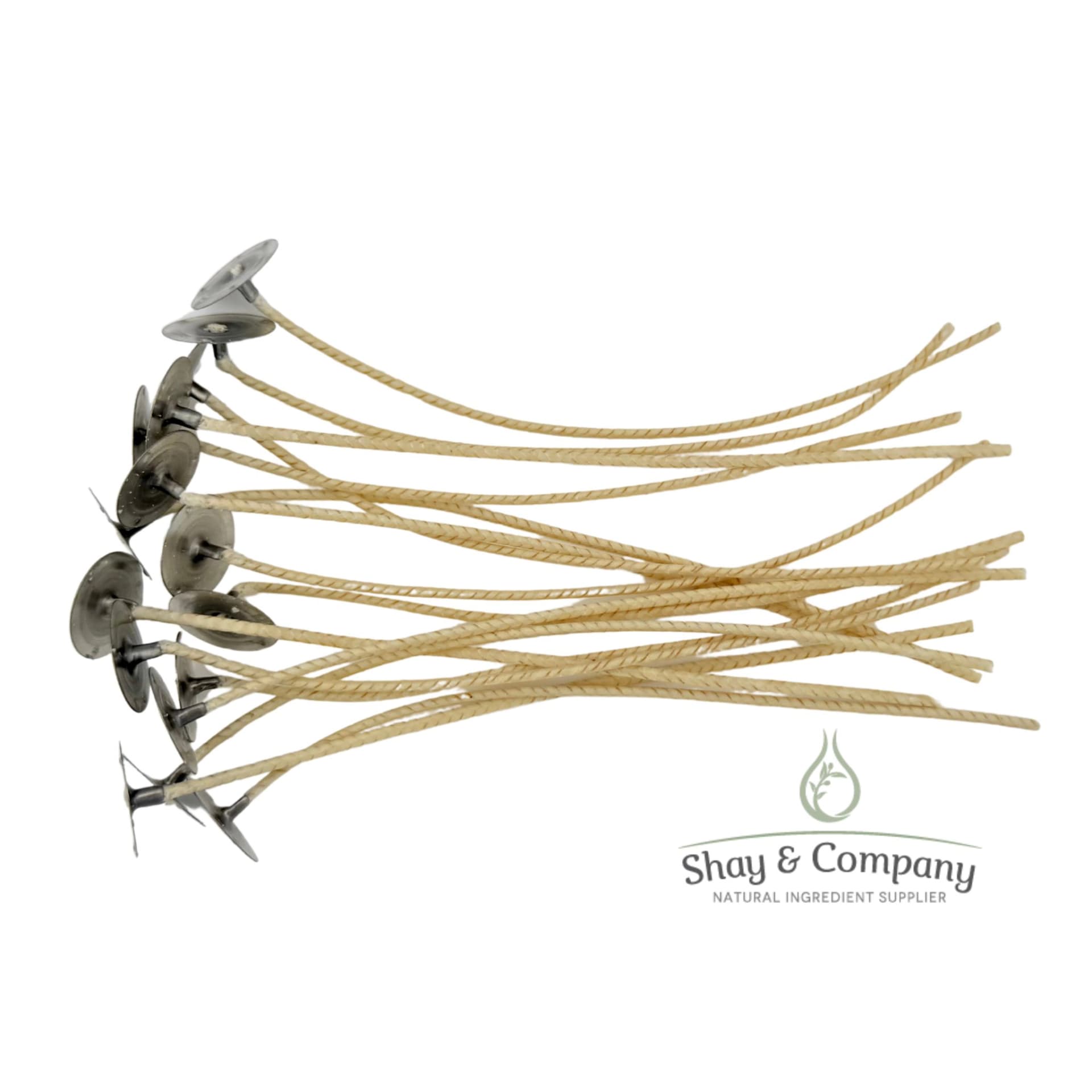 Dried passionflower herb stems with metallic caps displayed by Shay & Company natural ingredient supplier.